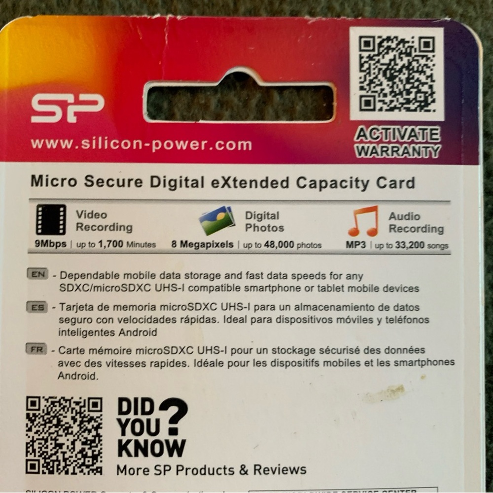 NIP Superior Pro microSDXC UHS-1 Card. 128 GB. Has SD Adapter. - Picture 4 of 4